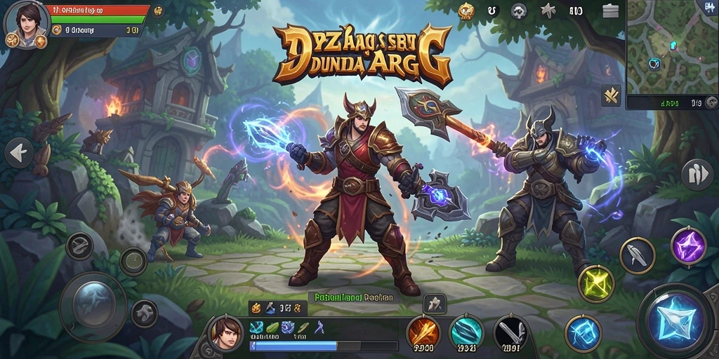 Tangkapan layar menunjukkan serangan epik dalam pertarungan ARPG.