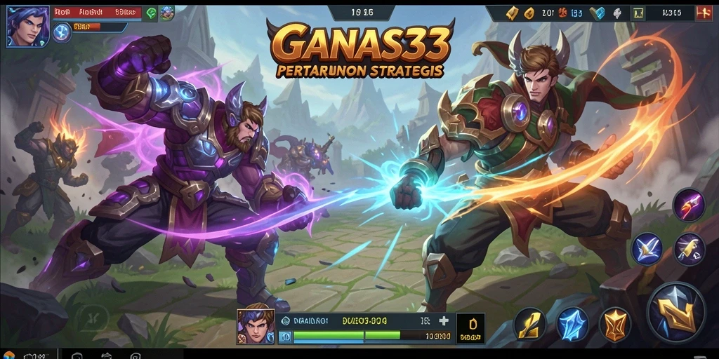 Tangkapan layar gameplay seru dari <strong>GANAS33</strong> yang menunjukkan aksi tim MOBA.