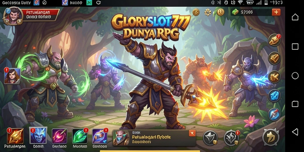 Tampilan gameplay RPG yang menakjubkan di GLORYSLOT777.