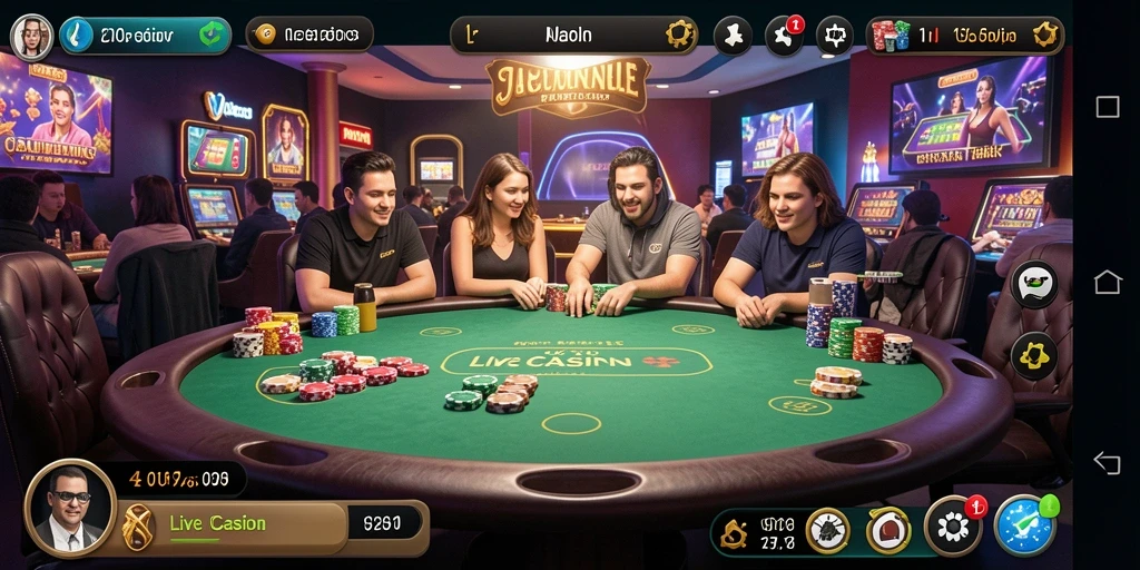 Tampilan gameplay Live Casino yang mendebarkan dan interaktif di HO3.