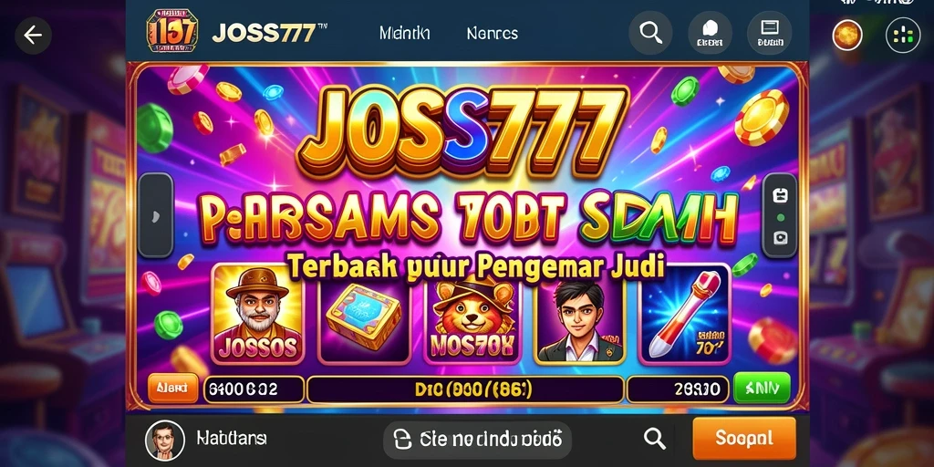 Screenshot utama JOSS777 menampilkan tampilan menakjubkan dari pengalaman bermain Slot yang mendebarkan.