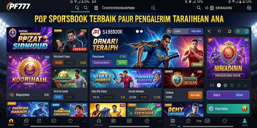 Tampilan gameplay PF777 yang menampilkan taruhan olahraga langsung