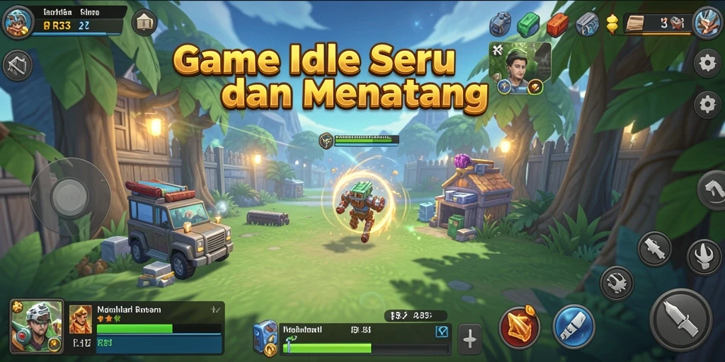 Tampilan screenshot utama <strong>RR33</strong> menampilkan gameplay Idle yang seru dan menantang.