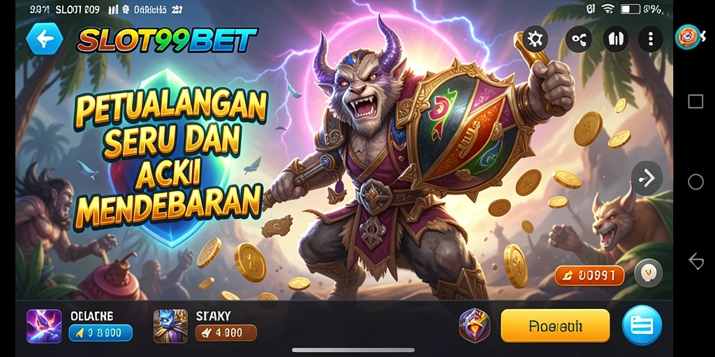 Tampilan gameplay SLOT99BET dengan aksi mendebarkan.