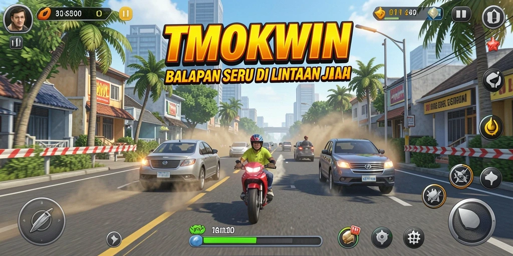 Tampilan menegangkan dari balapan cepat dalam TMOKWIN.